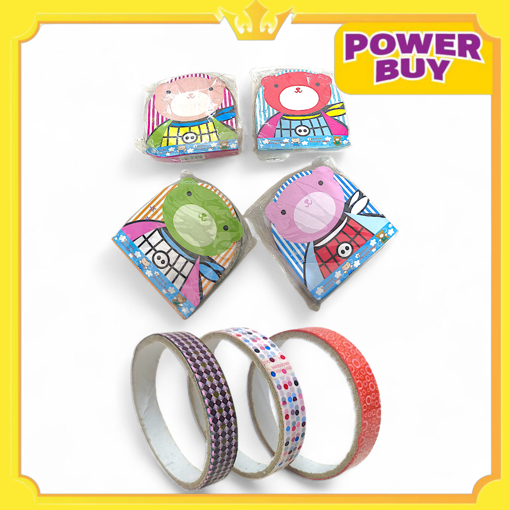

1 pcs Isolasi Kado Motif Lucu kemasan dus / Decorative Tape / Washi Tape untuk Hiasan & Bungkus Hadiah
