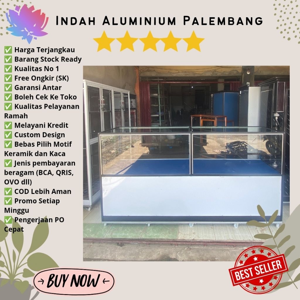 ETALASE KONTER JUMBO+ACP MURAH PALEMBANG