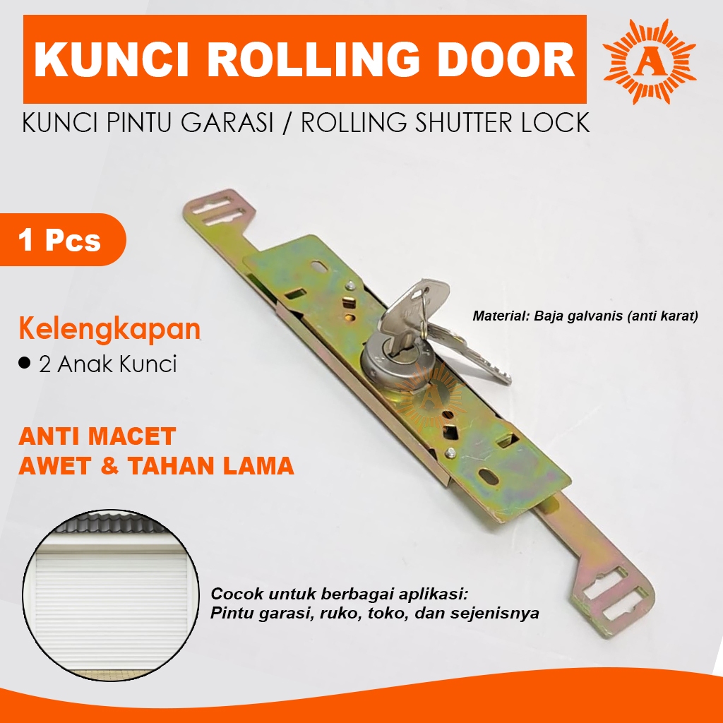 Kunci Rolling Door Kunci Pintu Garasi Aksesoris Rolling Door Kuat & Anti Karat