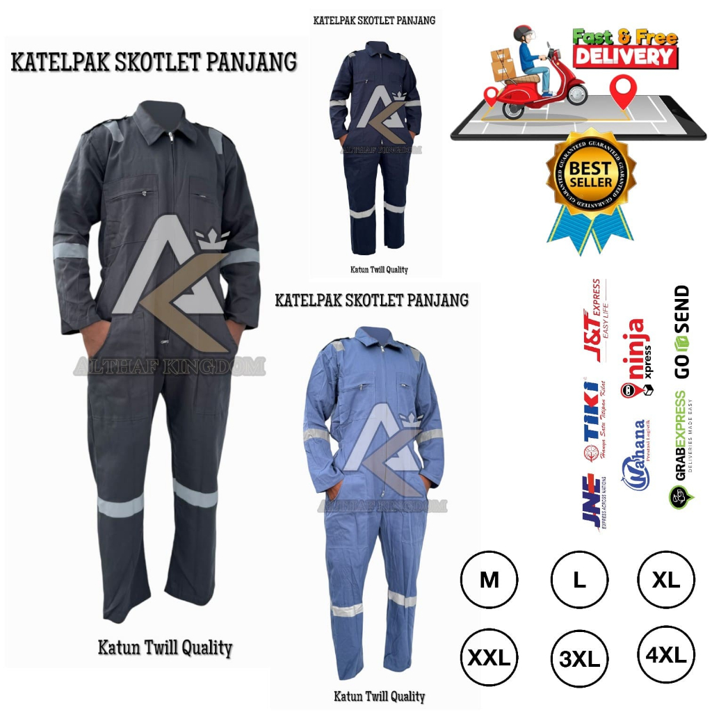ALTHAF werpak / werpack / wearpack Coverall Safety / Seragam proyek / seragam bengkel / Baju kerja /