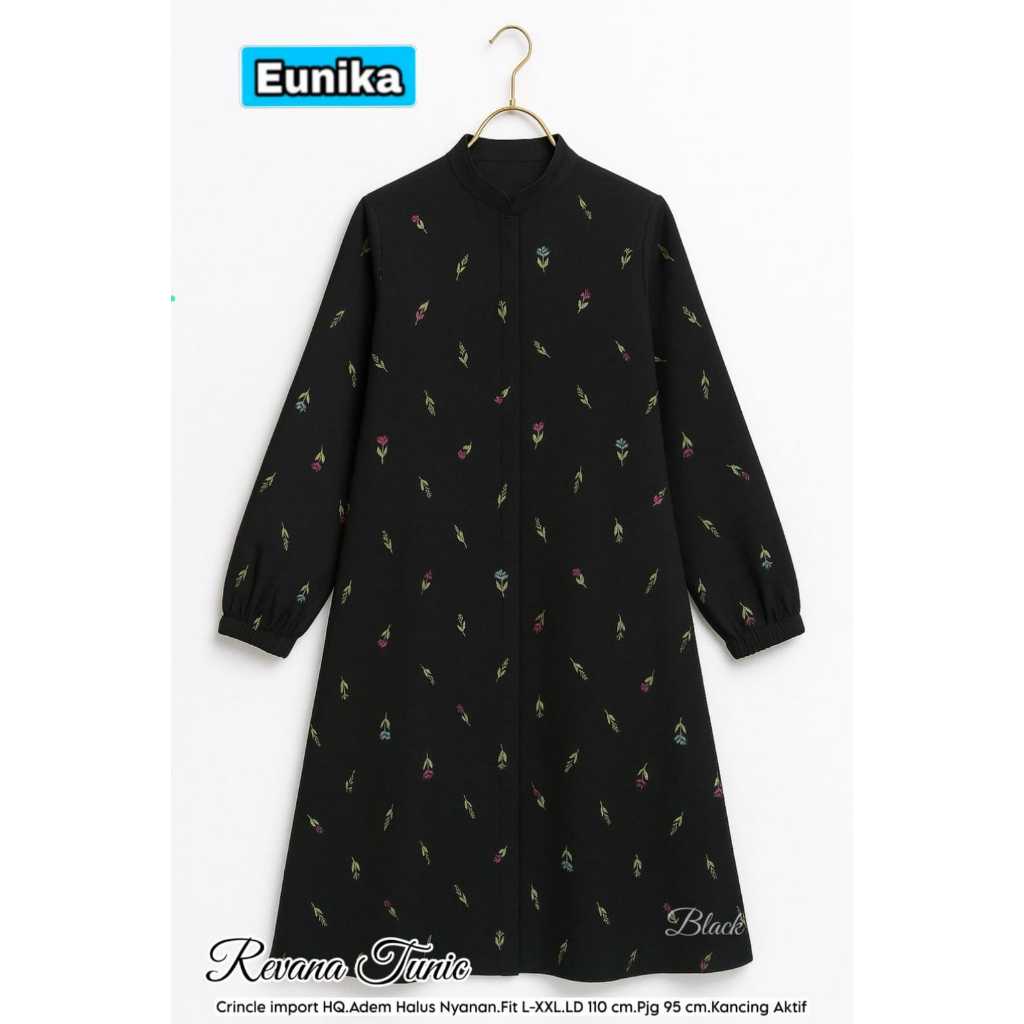 REVANA TUNIK BY EUNIKA - TUNIK CRINKLE MOTIF TERBARU
