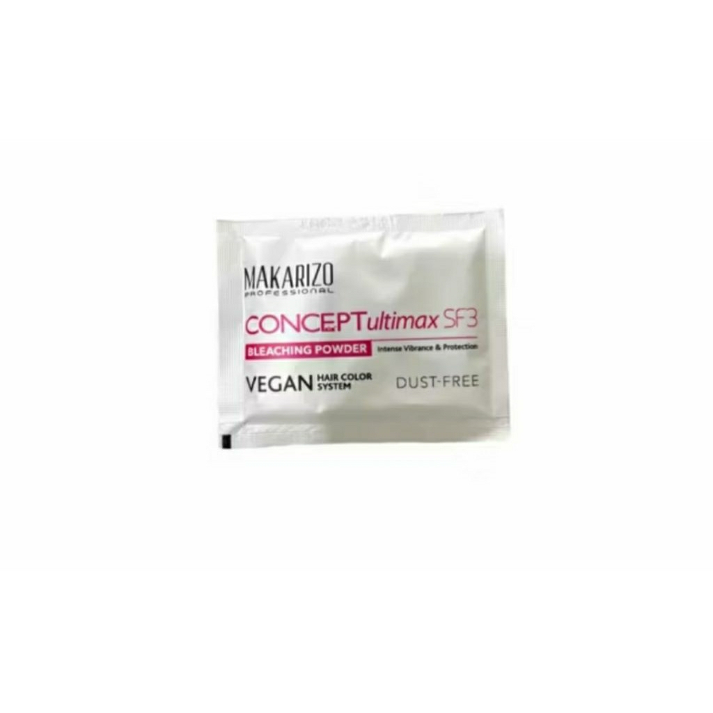 MAKARIZO CONCEPT ultimax SF3 Vegan Bleaching powder sachet 15 gr - Pewarna Rambut