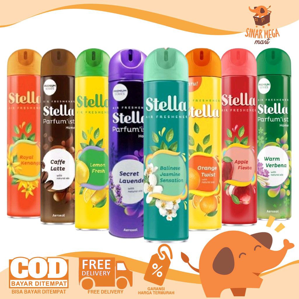 READY ✅ STELLA PENGHARUM RUANGAN SPRAY 380ML KEMASAN BARU Stella semprot/ stella spray/ stella aeros