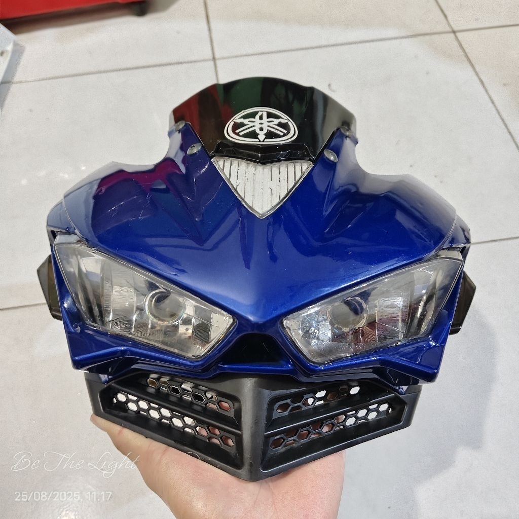 Headlamp Mini R25 Biru Bekas Pasang Vixion