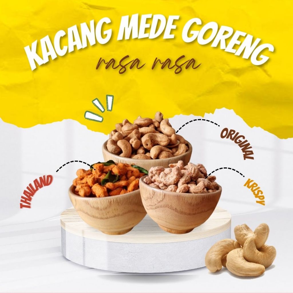 

Kacang Mede Matang Mete Goreng Asin Bawang Pedas Gurih 1kg