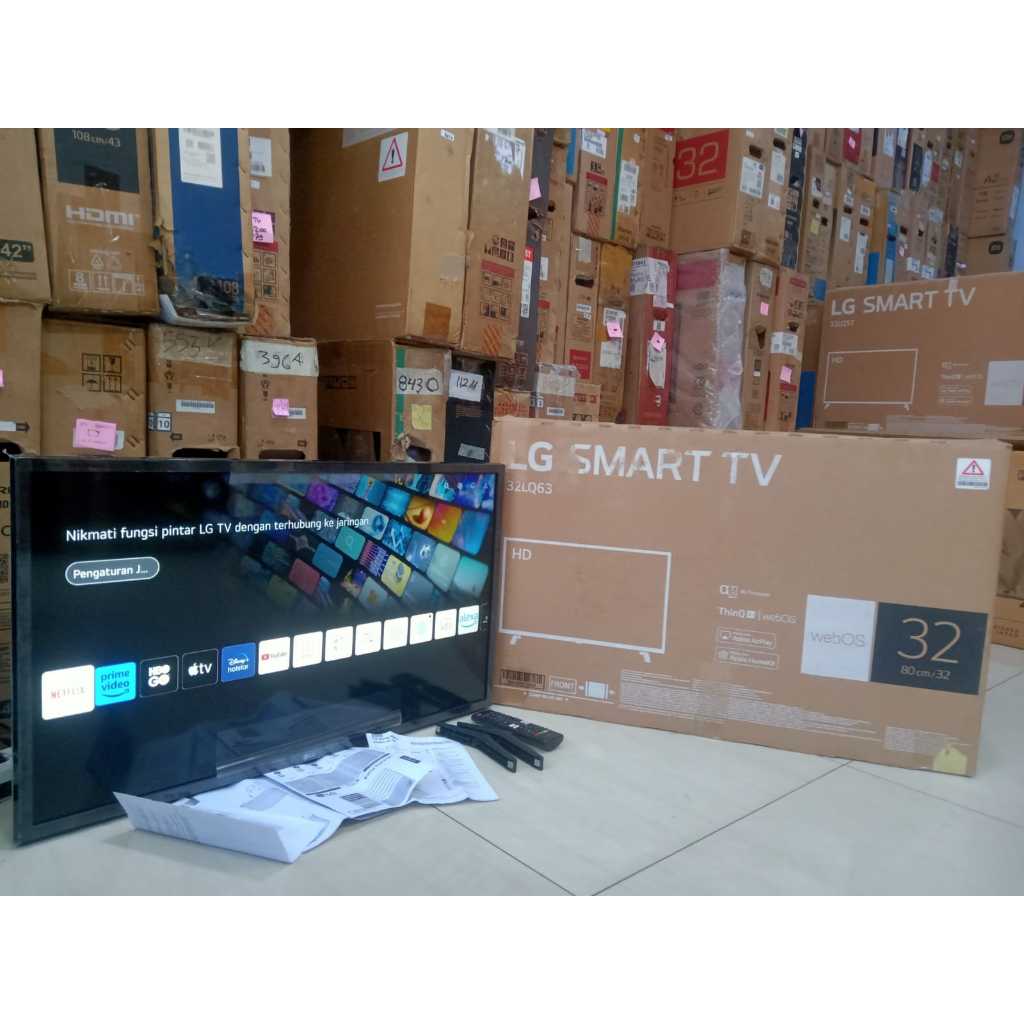 [+free packing kayu] LED TV LG 32 Inch HD Smart TV Youtube Wifi Netflix HDMI USB Kondisi bekas masih