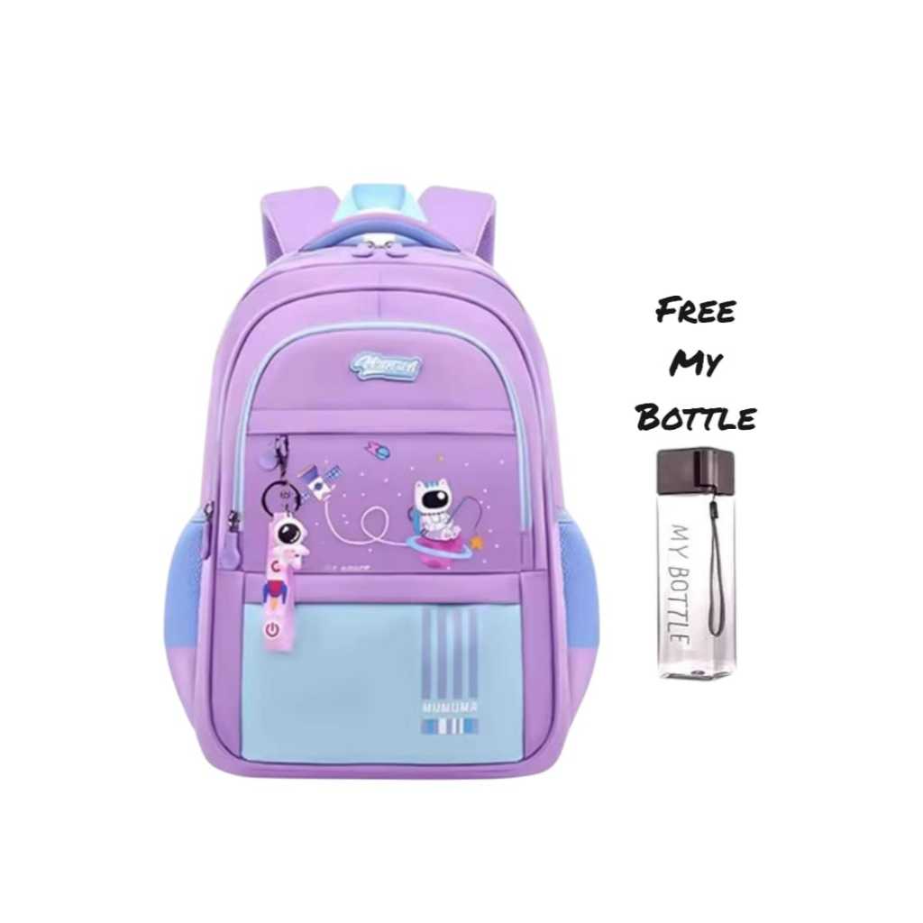 Tas sekolah anak perempuan aesthetic-Tas sekolah anak SD SMP SMA free botol-Tas sekolah anak lucu-Ta