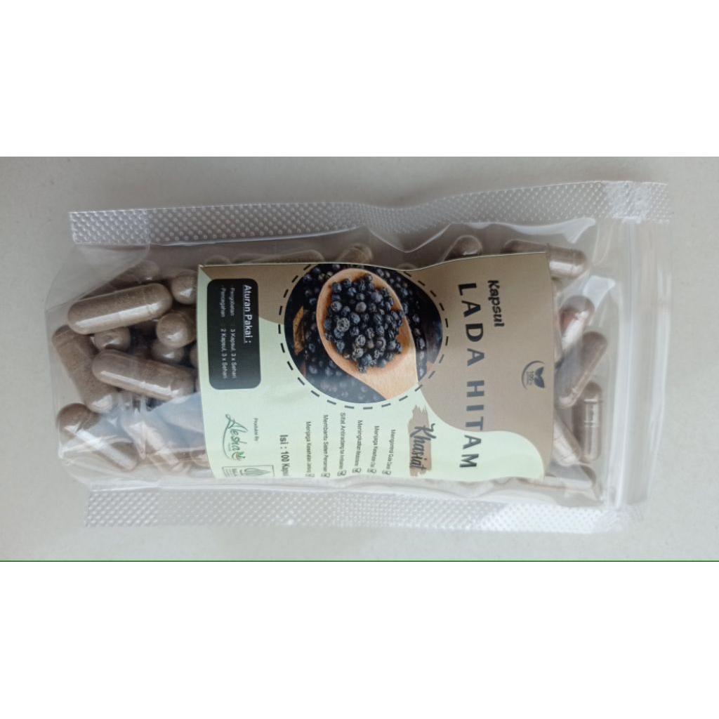 

kapsul lada hitam murni isi 100