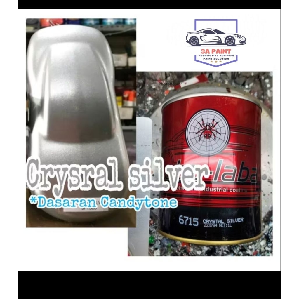 Cat Silver Metalic / Crystal Silver Dasaran Cat Candytone LABA-LABA