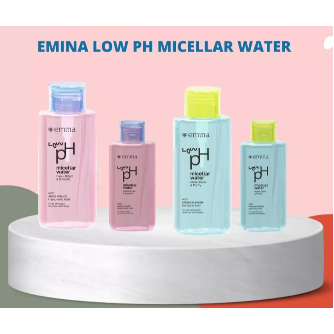 Emina Low pH Micellar Water - 125ml & 300ml | Pembersih Wajah-Gentle-Makeup Remover-Double Cleansing