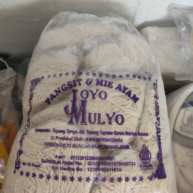 

MIE AYAM PANGSIT MERK JOYO MULYO KEMASAN 500 gram MURAH TAHAN LAMA