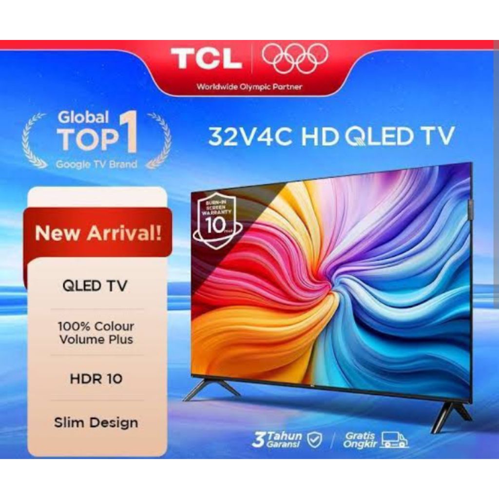 TV TCL QLED 32V4C (32inchi) bergaransi resmi 3thn