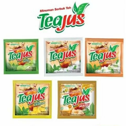 

TeaJus all varian 1 renceng/paket 3 renceng, minuman tea serbuk instan