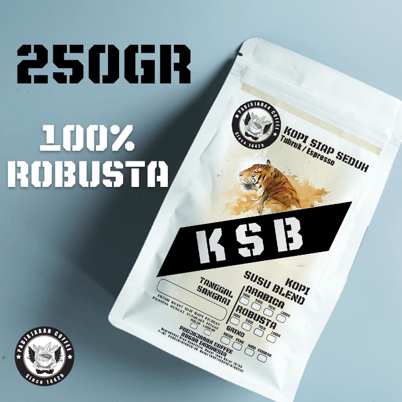 

250Gr 100% Robusta, Kopi susu Blend cocok untuk espresso base dan tubruk