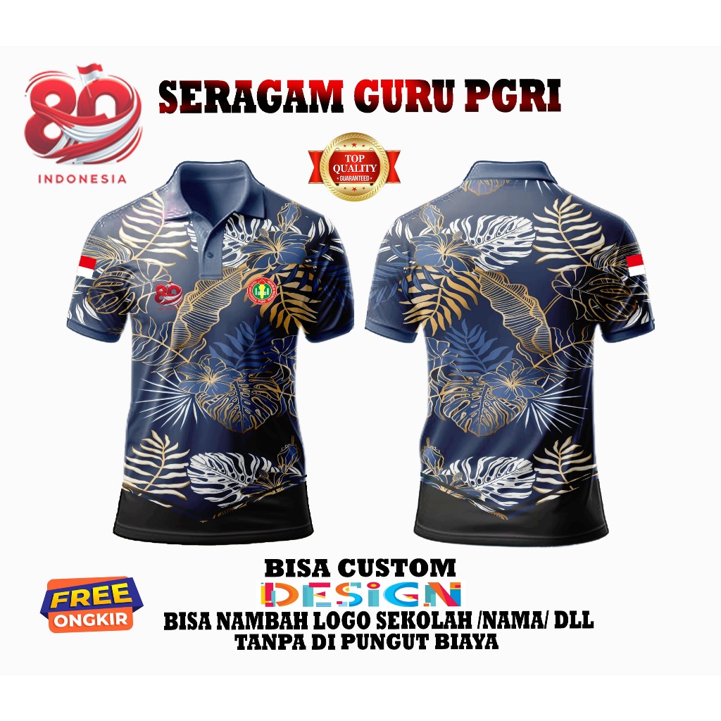 JERSEY GURU PGRI/SERAGAM GURU OLAHRAGA/SERAGAM KAOS SANTAI GURU
