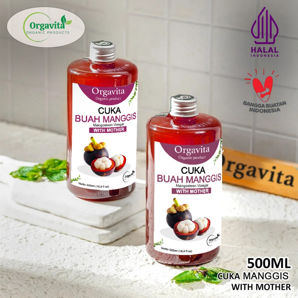 

ORGAVITA Cuka Manggis With Mother Organik 500ml - Apple Cider Vinegar Asli