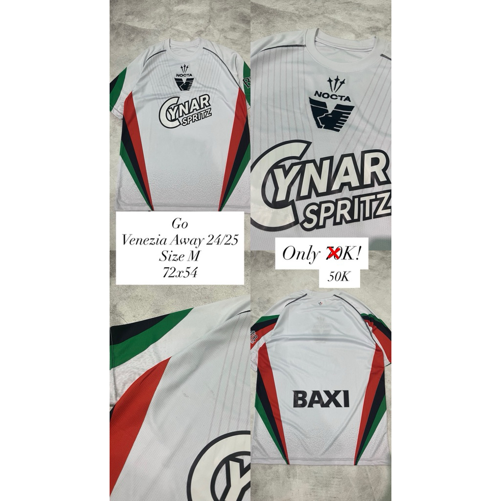 Venezia away 24/25 size M, Realmadrid 2 pcs dan emyu player issue