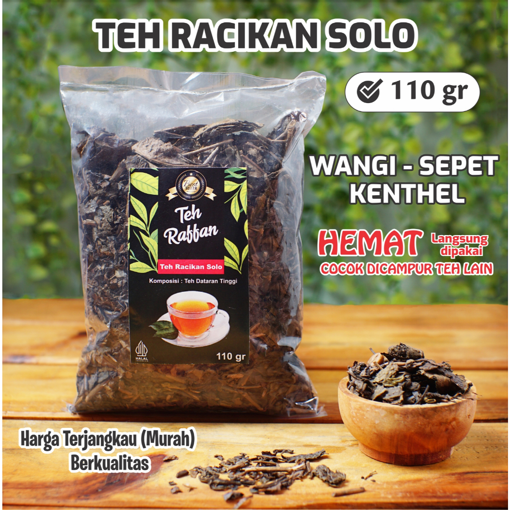 

Teh Racik Aroma Wangi Sepet Kental/Teh Solo Racikan, Teh Raffan Kemasan 110gr