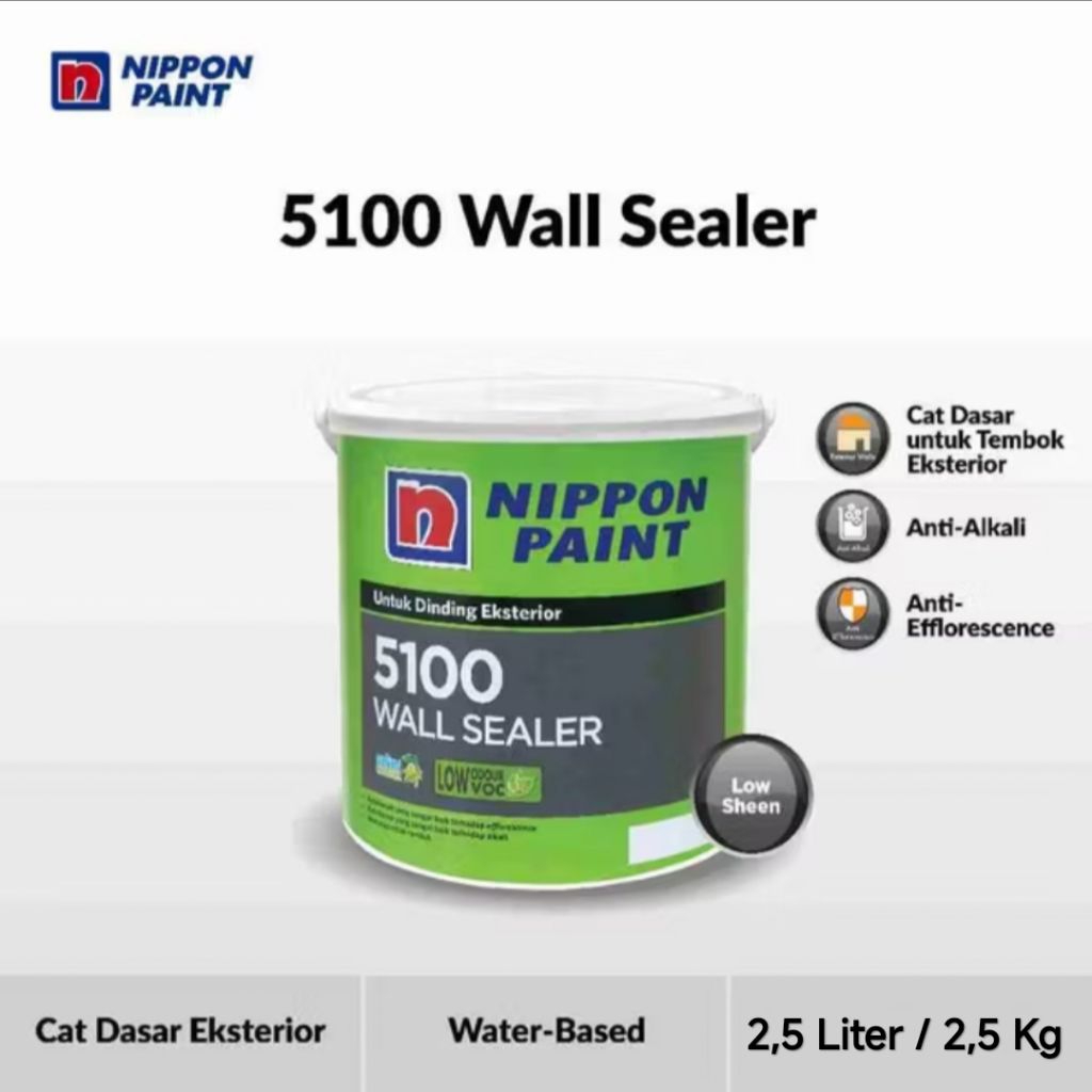 5100 Wall Sealer Exterior Cat Dasar Primer Tembok Dinding Luar Outdoor 2,5 L atau 2,5 Kg Nippon Pain