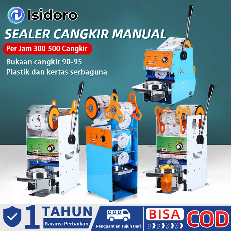 isidoro（Promosi）C-39 mesin Cup Sealer semua ukuran AQUA GELAS 12 , 14 , 16 , 18 , 22 OZ