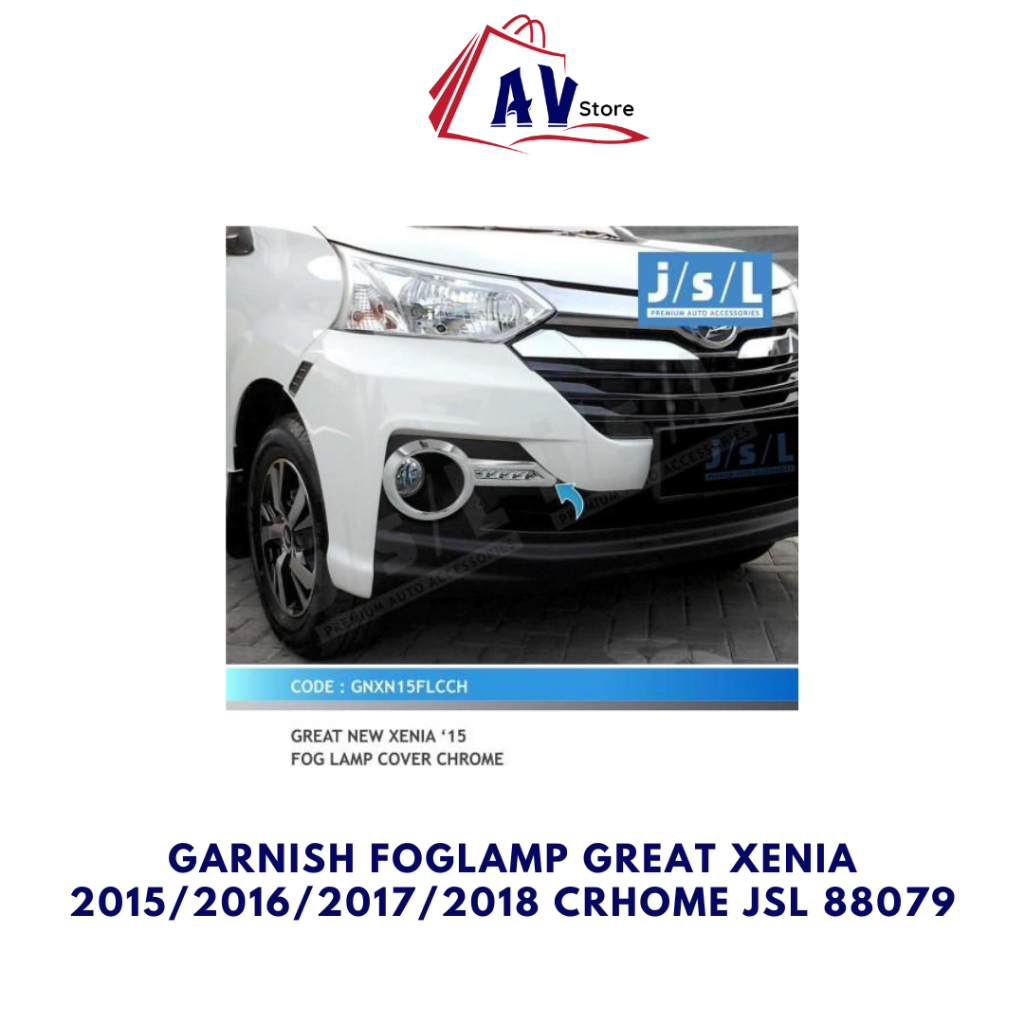 GARNISH FOGLAMP GREAT XENIA 2015/2016/2017/2018 CRHOME JSL 88079