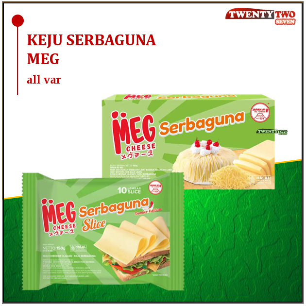 

[6 X]MEG Keju Serbaguna Slice 10 slices 150 gr / Keju Meg Serbaguna 160 gr