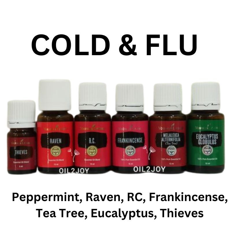Cold Flu Blend RC Raven Thieves Frankincense Lemon Peppermint Eucalyptus batuk pilek flu bapil Cough