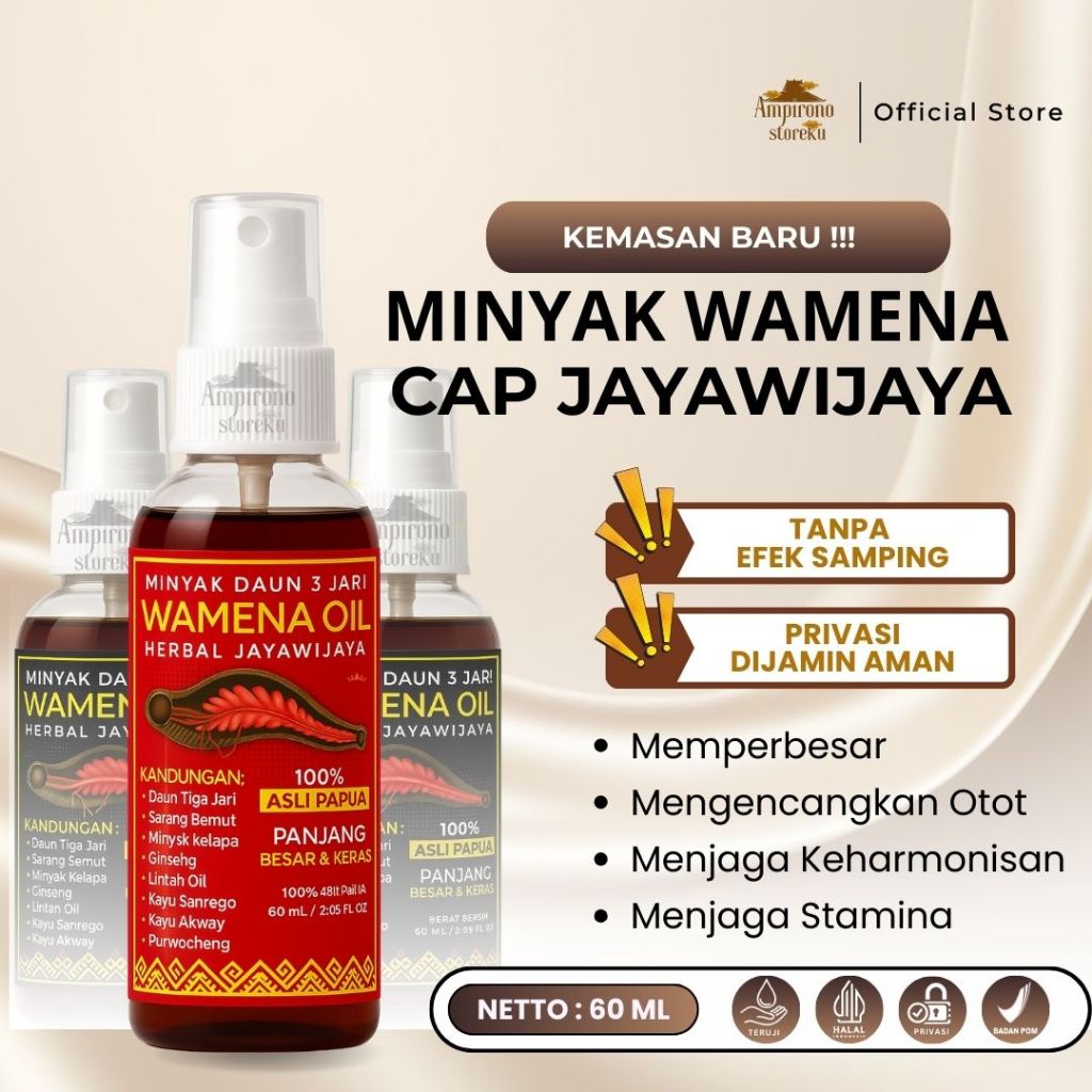 WAMENA OIL-MINYAK PIJAT WAMENA ASLI ORIGINAL PENAMBAH UK SI JONI RESMI BPOM