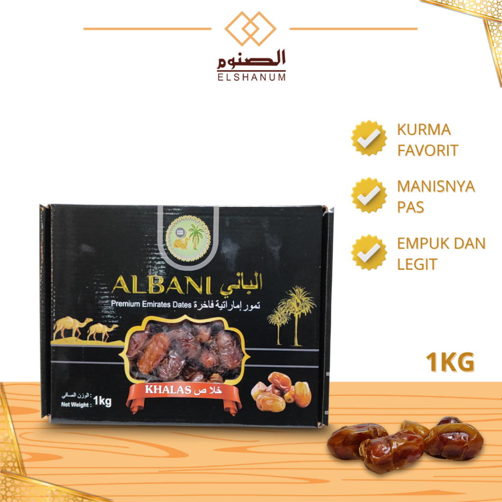 

Kurma khalas 1 kg premium ALBANI / kurma khalas saad 1 kg / Kurma khalas premium 1 kg/ ELSHANUM GRUP