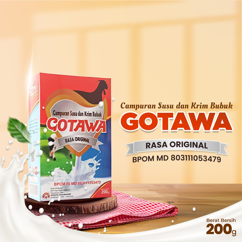 

Gotawa Susu Kambing Etawa 200 Gram Rasa Original Mengandung Fosfor Dan Tinggi Protein Bpom