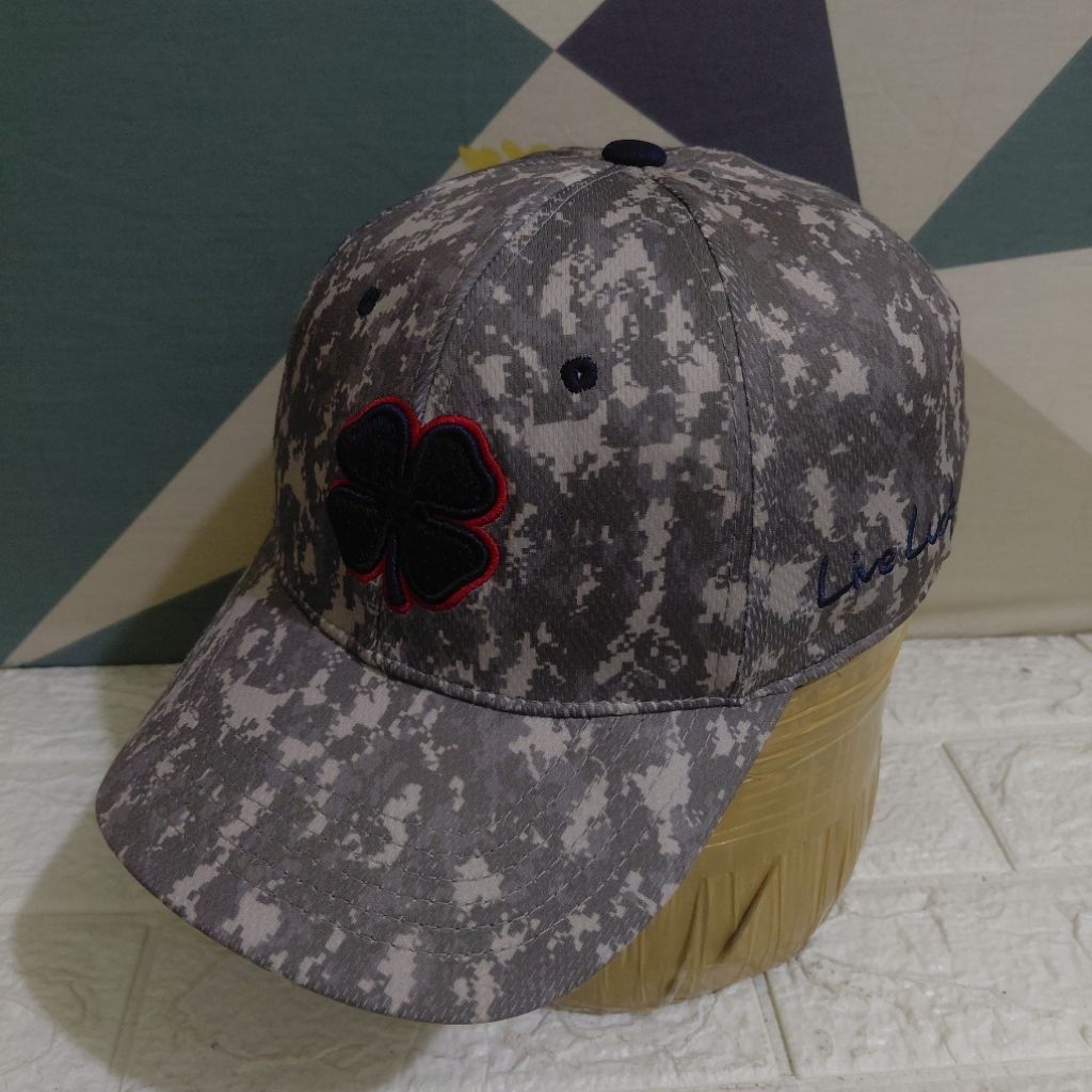 Topi Black Clov3r Second Topi Golf Original Camo Loreng Stok 7262