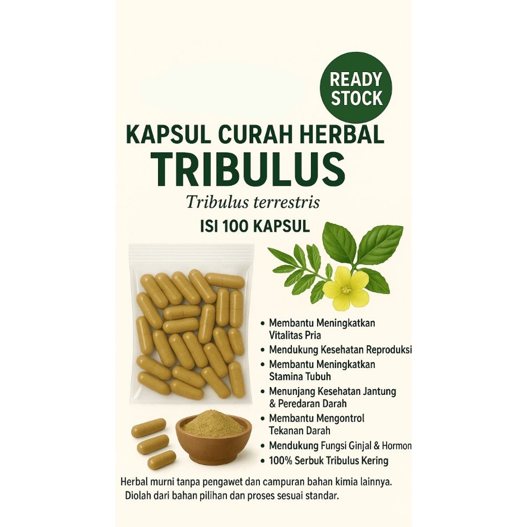 

KAPSUL TRIBULUS – HERBAL VITALITAS PRIA – KAPSUL CURAH MURAH