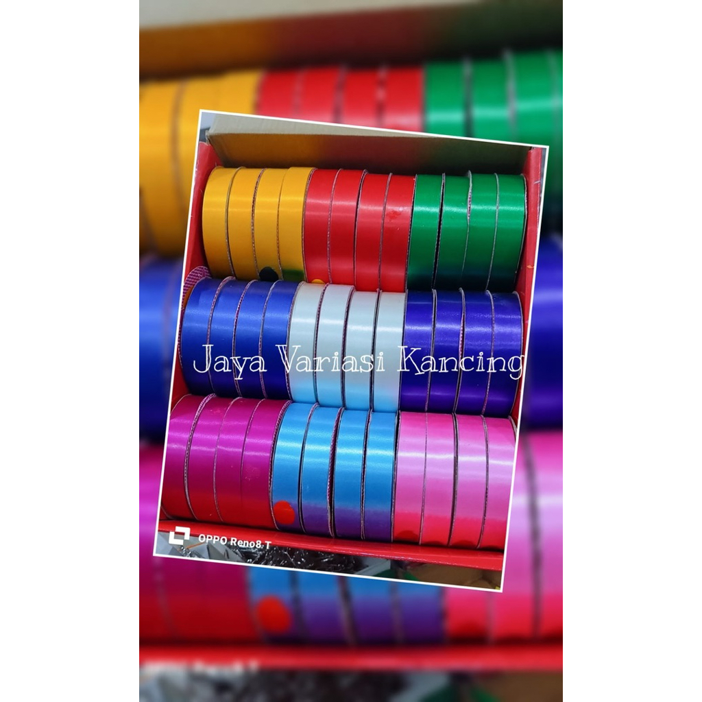 

(Per rol)Pita Kado Kecil 3/4" Plastik Brand DeParcel Ribbon 2cm Ribbon Pita Jepang 2 cm