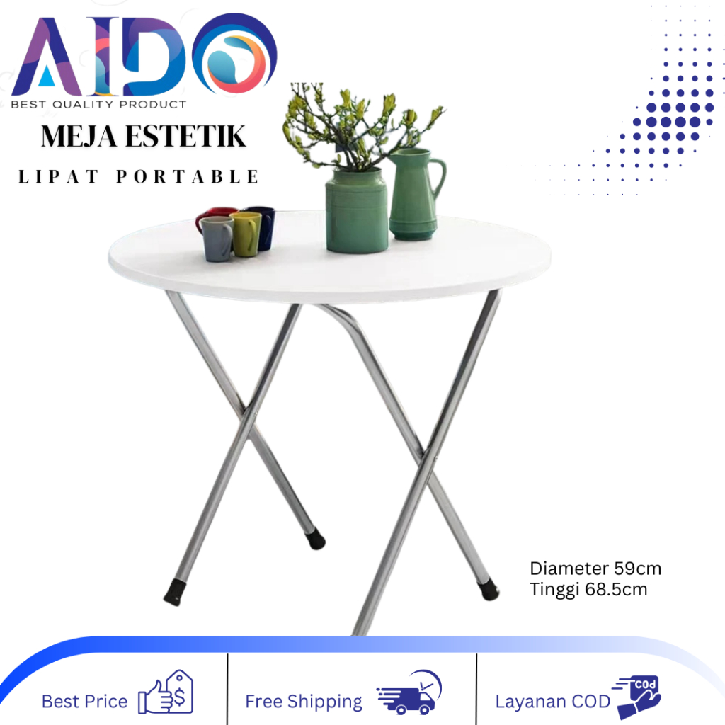 AIDO Promo Meja Laptop Kasur Meja Laptop Kasur ]Meja Samping Tempat Tidur Meja Roda Portable Stand