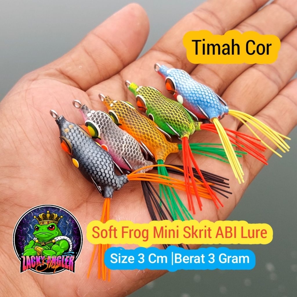 Soft Frog Mini Skirt ABI Lure 3 Cm Umpan Casting Gabus