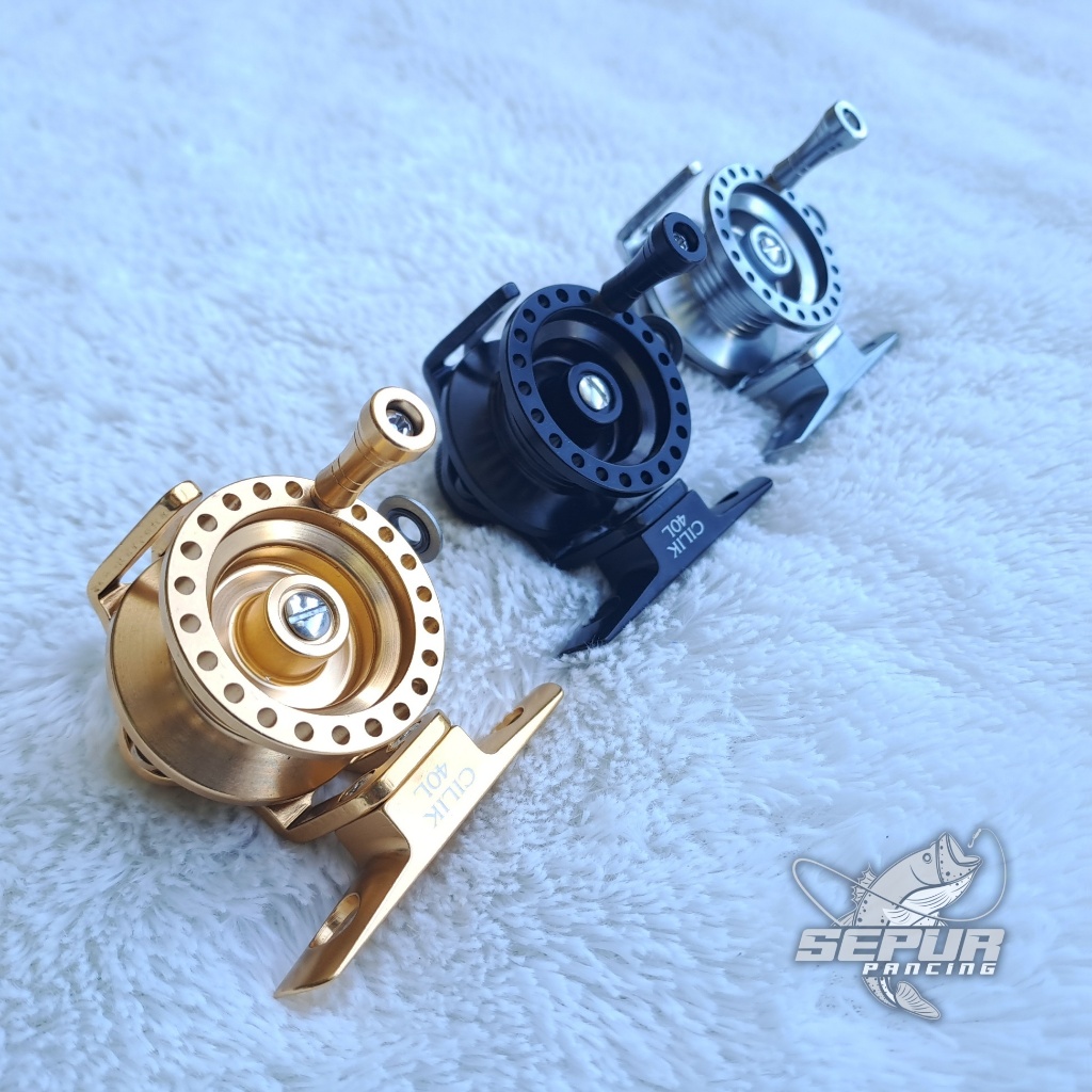 Reel Pancing Mini Tokos Anyfish CILIK 40L – Full Metal Handle Kiri Ringan 70gr Knob Drag Halus