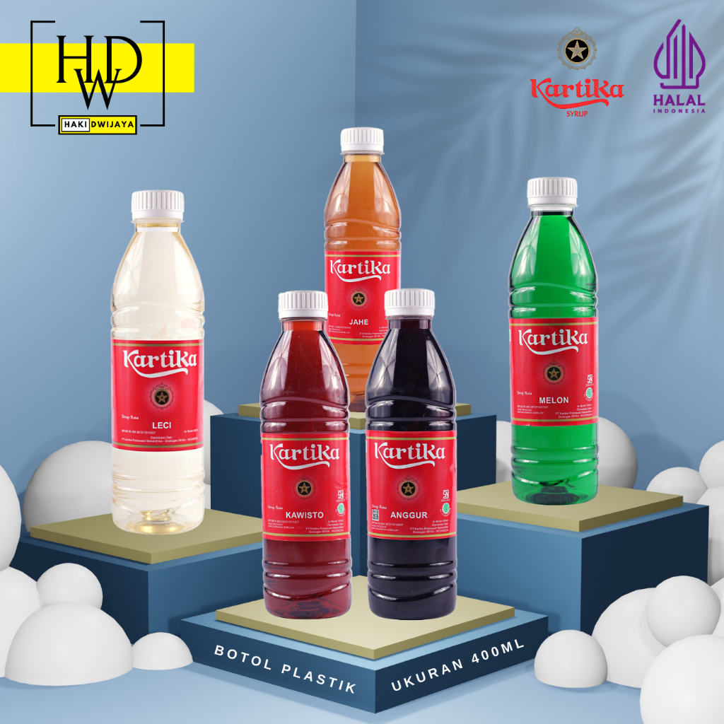 

Kartika Sirup Aneka Rasa Segar Pilihan Keluarga Cocok untuk Acara & Sehari-hari Ukuran 620ml dan 400ml