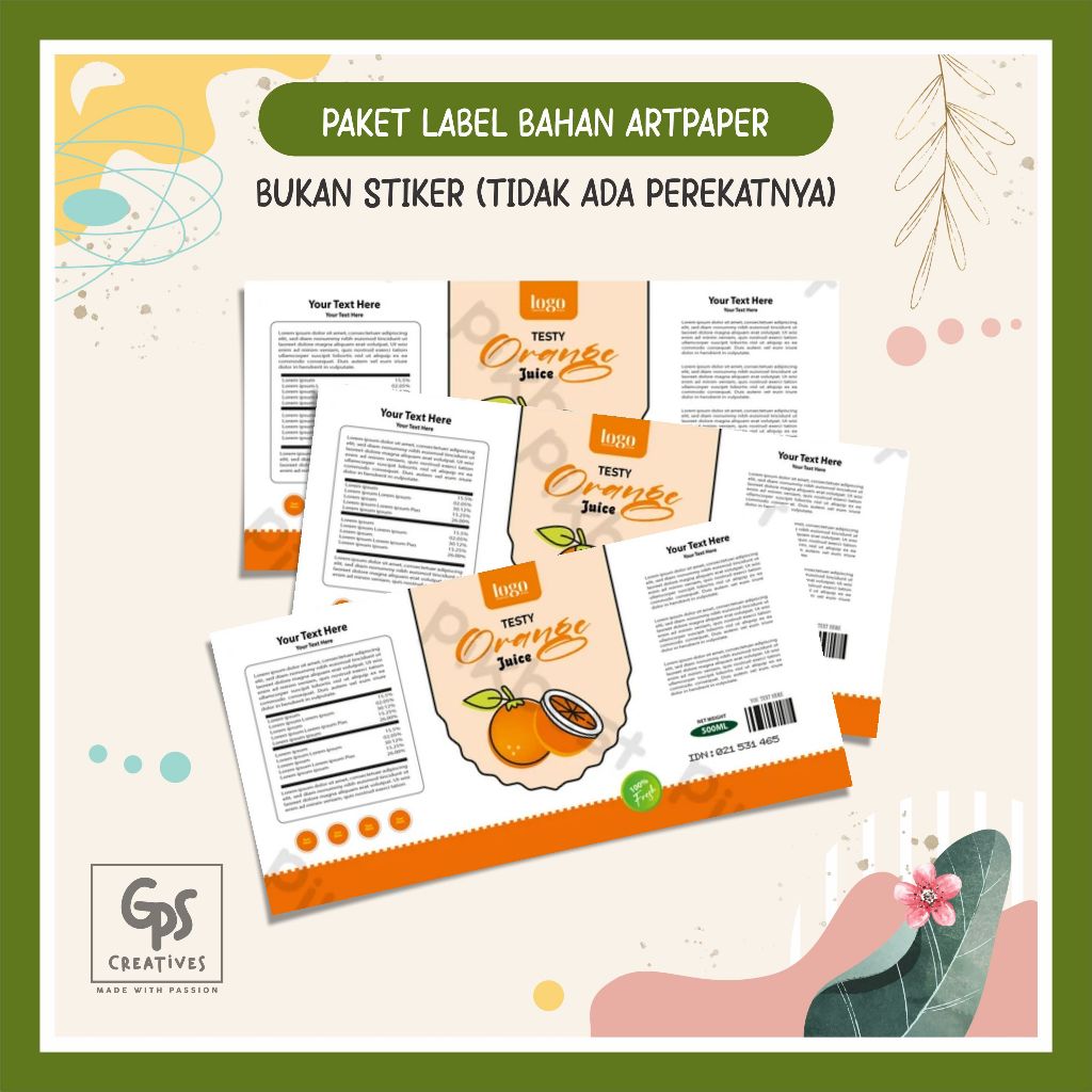 

Paket Label Produk Bahan Art Paper - Bukan Stiker