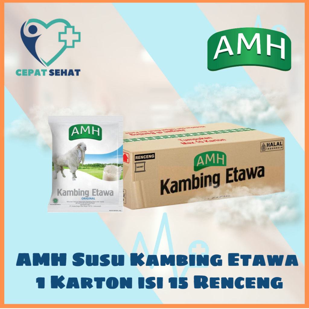 

AMH Susu Kambing Etawa Original 1 Karton Isi 15 renceng x 10 sachet @24gr