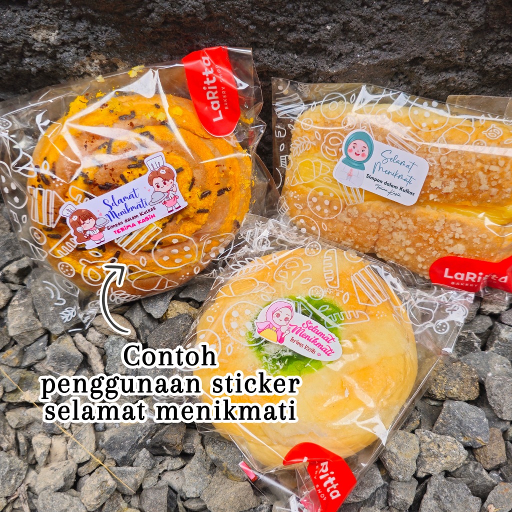 

Sticker stiker selamat menikmati simpan dalam kulkas terima kasih 20 pcs READY STOK jualan makanan
