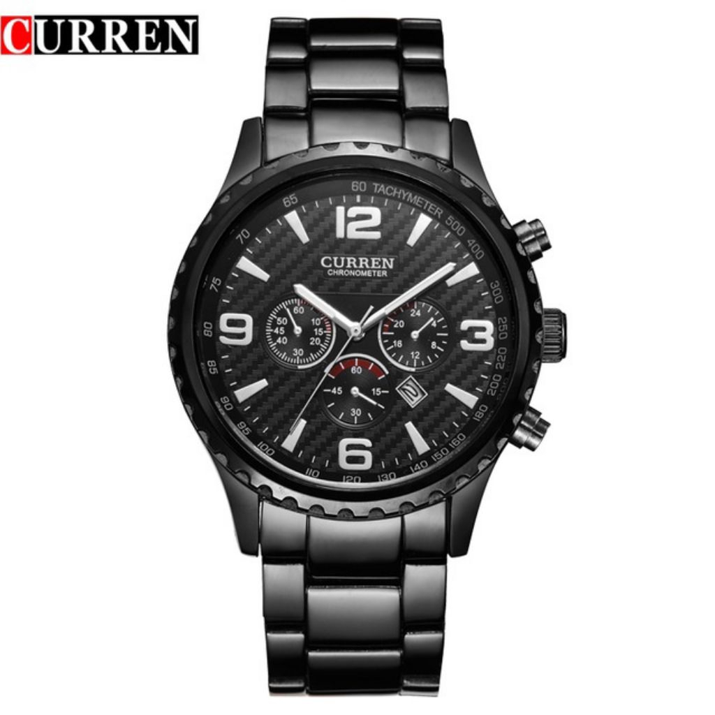 CURREN 8056 Jam Tangan Pria Analog Stainless Steel Chronograph Tidak Aktif CURRENOS