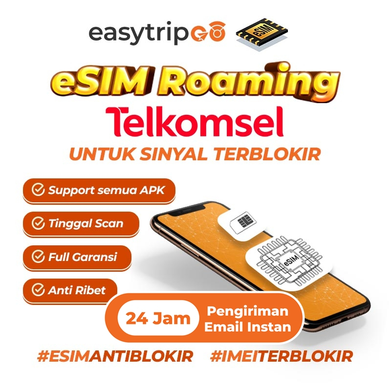 ⚡ Auto Kirim 24Jam ⚡Esim Roaming Anti Blokir hp inter 10GB-50GB 60HARI | Solusi IMEI iPhone dan Andr