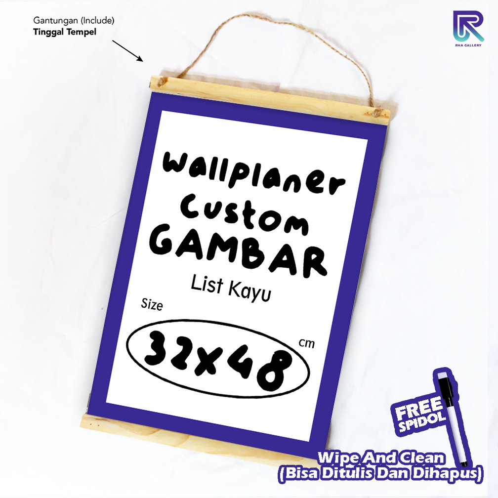 

RHA GALLERY CUSTOM List Kayu Wallplaner Poster Design Sendiri Wipe And Clean List Jadwal Tulis