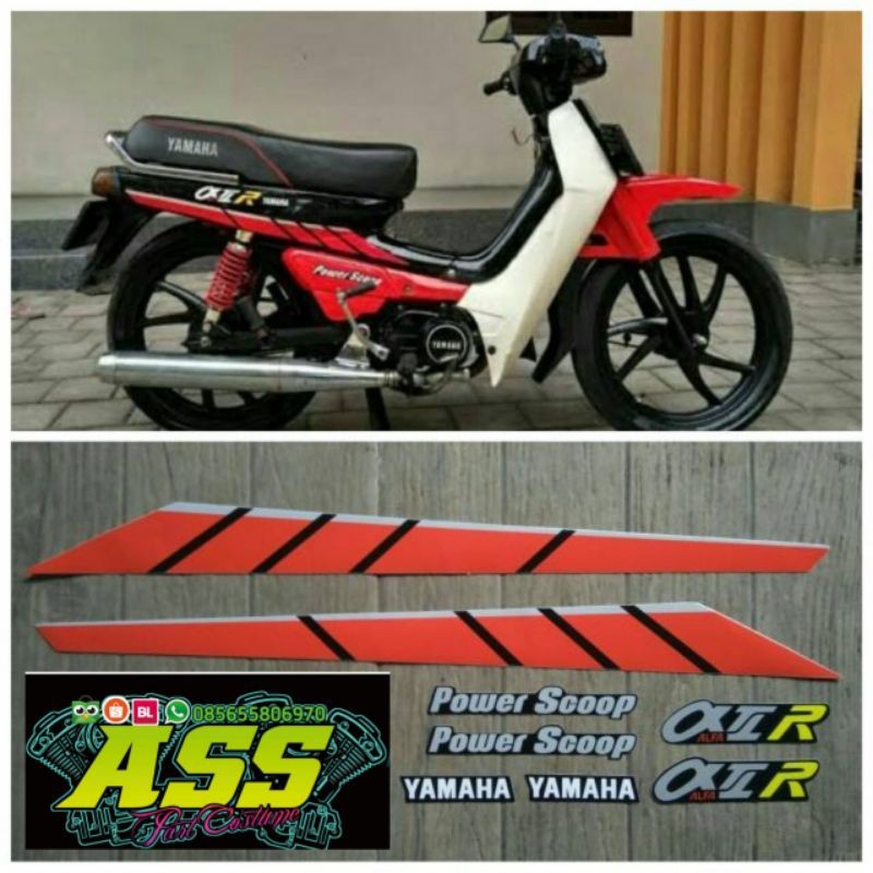 Striping YAMAHA Alfa 1990-STICKER SERET STRIPING ALFA 1990