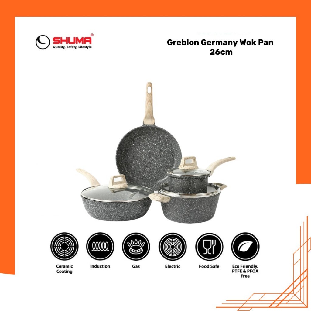 Greblon Germany Wok Pan 26cm Shuma