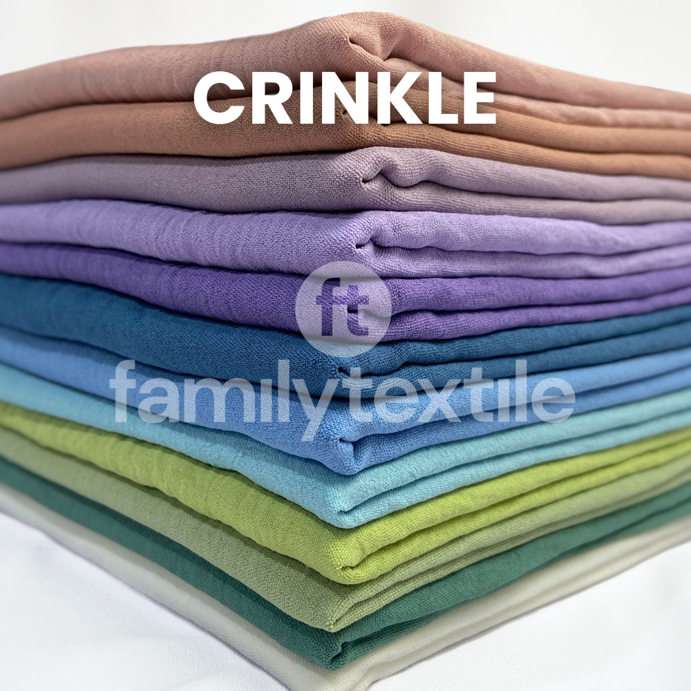 Kain Rayon Crinkle Cey Airflow 1/2 Meter Premium Quality Seri 1