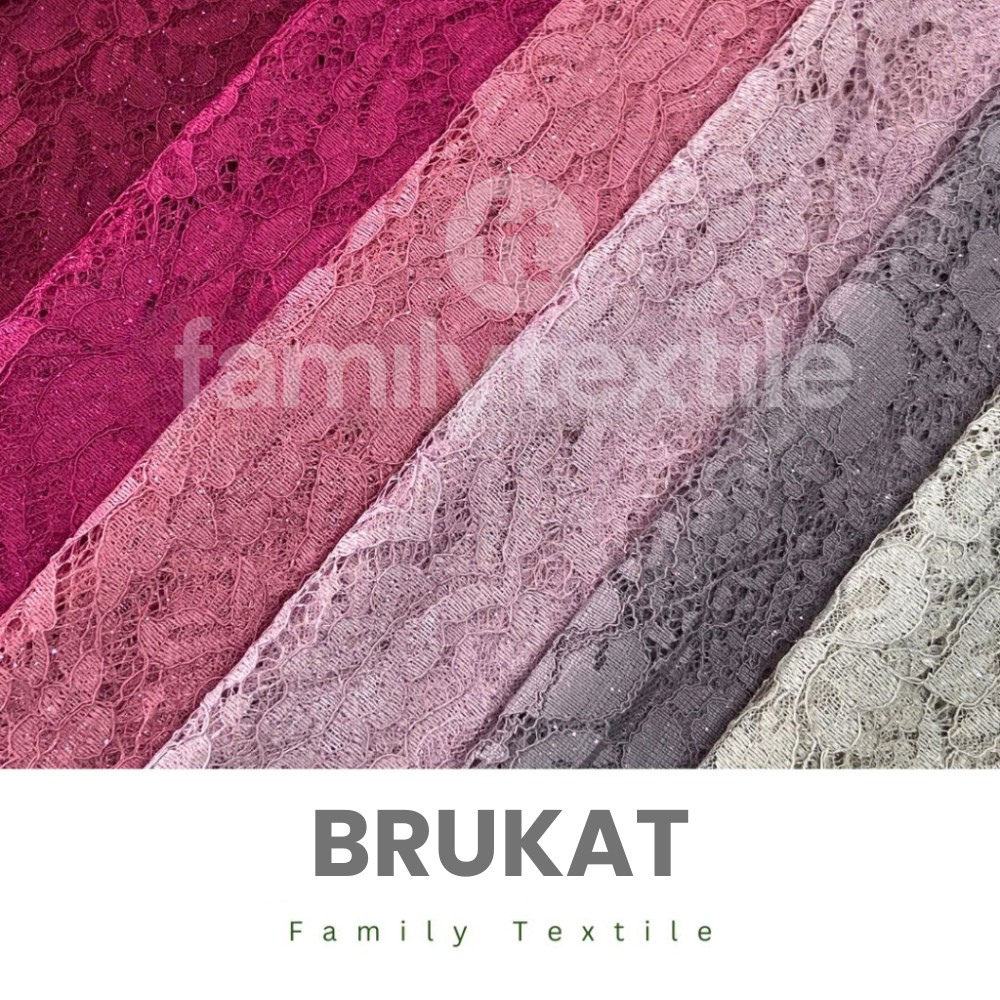 Kain Brokat Kebaya 1/2 Meter Brukat Meteran Premium - Bahan Brokat Kebaya