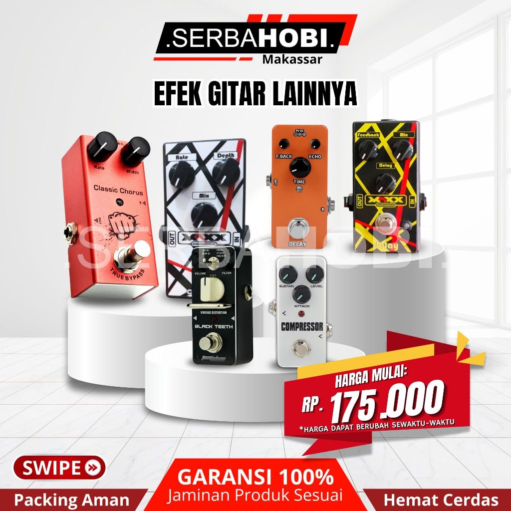 EFEK GITAR CHORUS / DISTORSI / DELAY / EFEK GITAR MURAH