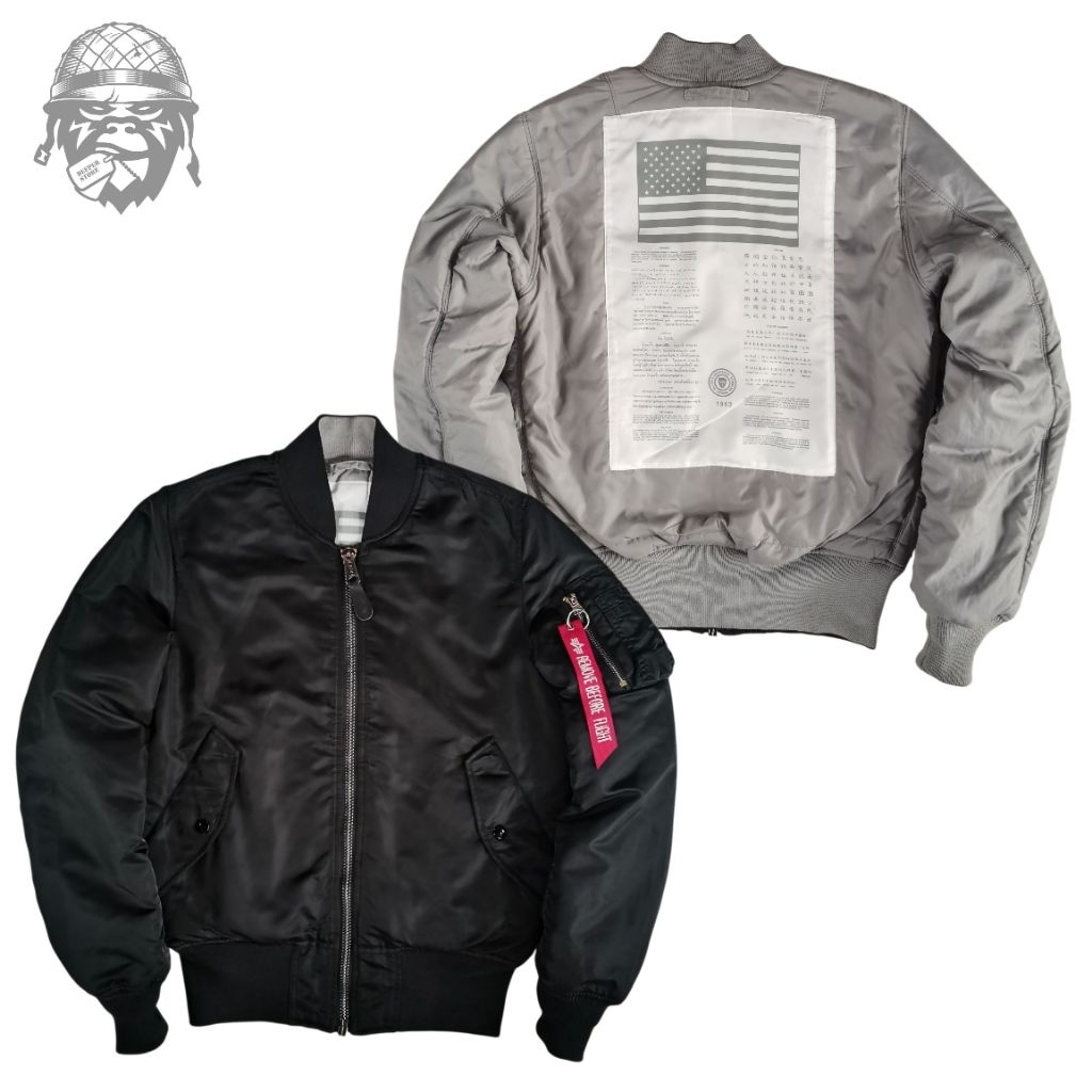 Alpha industries MA-1  Blood Chit bomber jacket Reversible / alpha industries flight jacket / flying