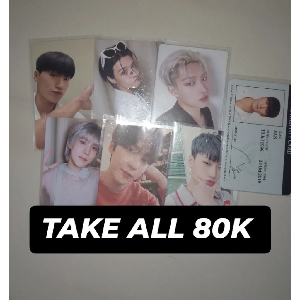 ATEEZ PC OFFICIAL SAN, YUNHO, MINGI, WOOYOUNG